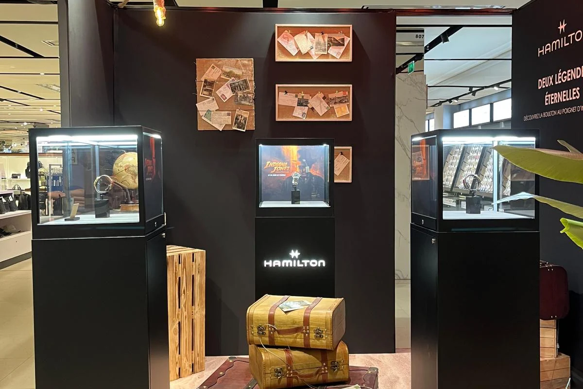 Le corner Hamilton x Indiana Jones aux Galeries Lafayette Haussmann